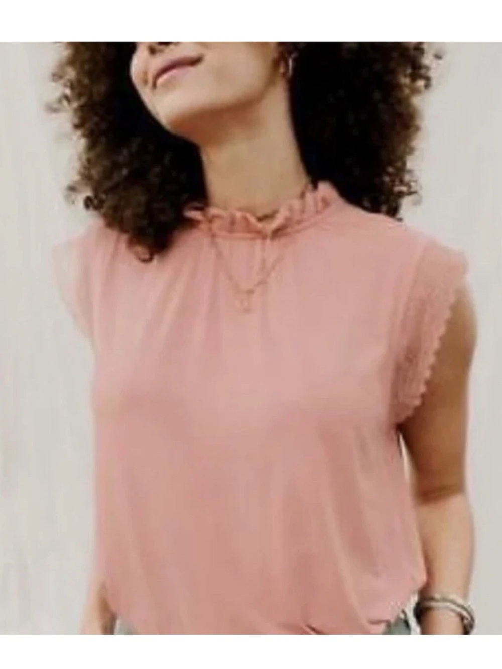 NWT Matilda Jane Good Hart Wyatt Sleeveless Lace Top Size Large Pink